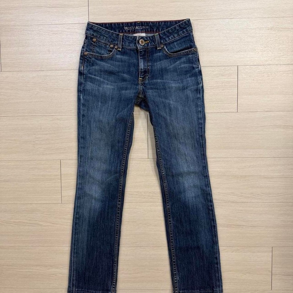 Y2K Banana Republic Low Rise Dark Wash Jeans Womens Size 2 Vintage